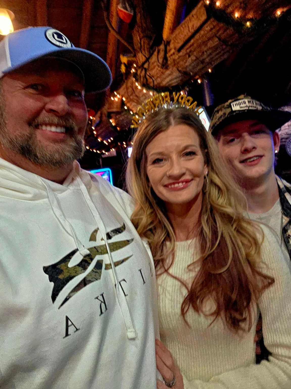 Hans, Bridget and Noah enjoying a night out