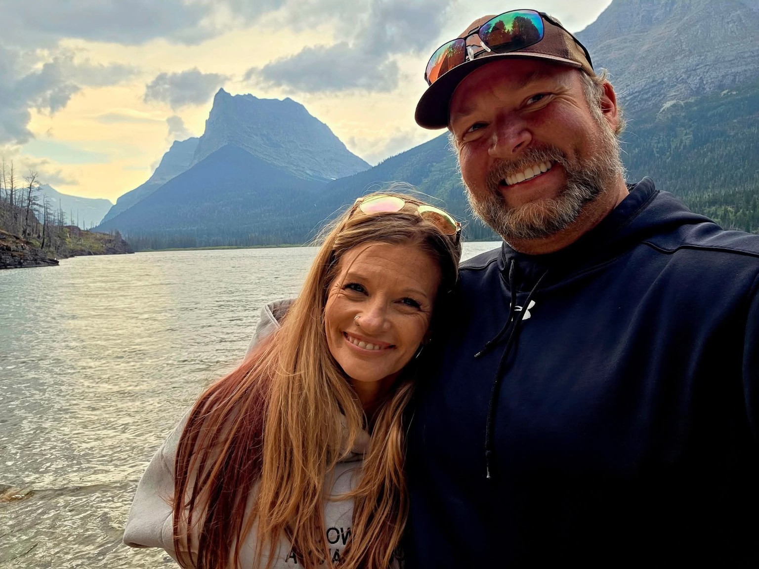 Hans and Bridget by a mountain lake