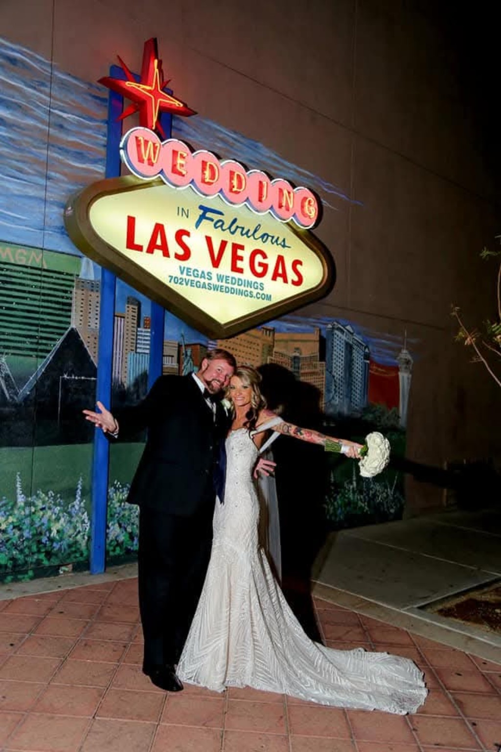 Hans and Bridget on their wedding day